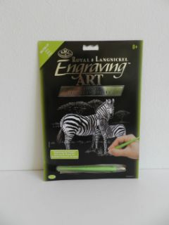 Obrázek z Škrabací obrázek stříbrný - zebry 